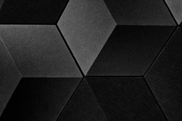Aufkleber - Abstract black geometric texture background.