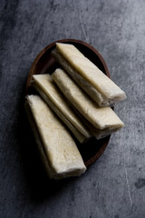 Sticker - Pootharekulu  is a popular recipe originated from Andhra Pradesh, India.It is a paper-thin sweet or dessert made from rice start/gram flour, jaggery/sugar and clarified butter. Served in a plate.