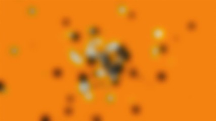 Blurred glittering particles floating through space, computer generated. 3d rendering of gaseous mystical background