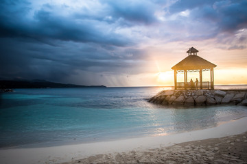 Wall Mural - Tropical Island Sunset