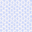 Blue shells seamless pattern