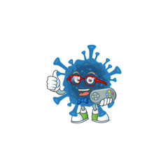 Poster - An attractive gamer coronavirus desease cartoon character design