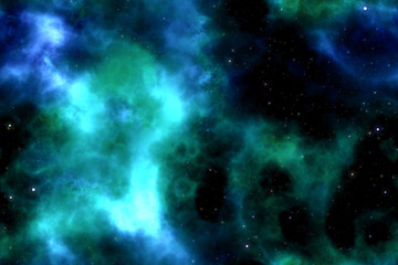 Wall Mural - space with nebula and stars