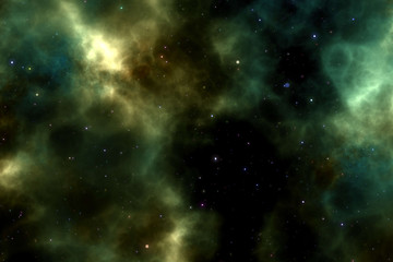 Wall Mural - space with nebula and stars