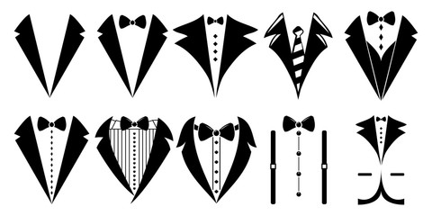 Suit vector set collection graphic clipart design