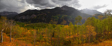 Panoramic View Of Autumn Landscape In San Juan Mountains, Colorado