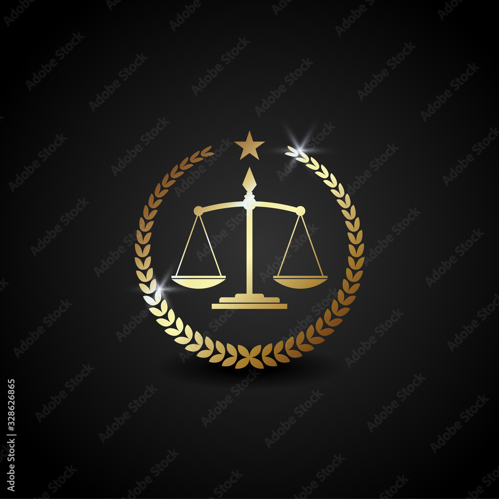 vector luxury logo illustration scale for law firm office, perfect for ...