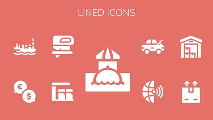 Canvas Print - lined icon set