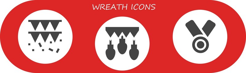 Canvas Print - wreath icon set