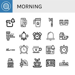 Canvas Print - Set of morning icons