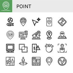 Sticker - Set of point icons