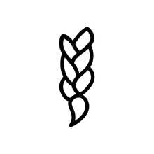 braid Icon vector. Thin line sign. Isolated contour symbol illustration