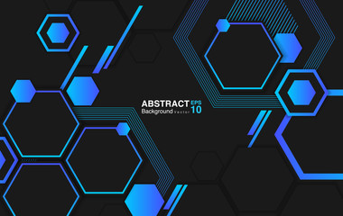 Wall Mural - abstract background with hexagons. futuristic background concept. Vector EPS 10	