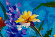 Flowers paintings close-up monet painting claude impressionism paint landscape flower meadow oil fine art