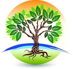 Sticker - green tree logo