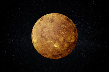 Wall Mural - planet venus in the starry sky of solar system in space. this image elements furnished by nasa.