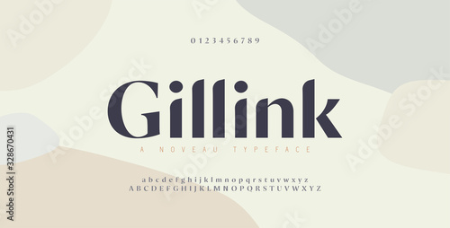 Fotografía Elegant alphabet letters font and number