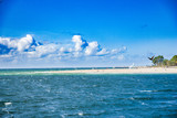 Fototapeta Niebo - piękne morze ocean półwysep helski niebo i chmury 