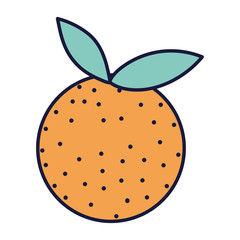 Canvas Print - orange fresh fruit cartoon icon style design