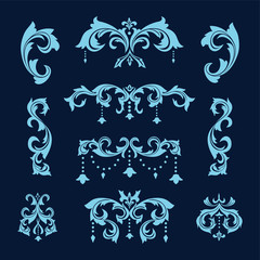 Wall Mural - Set of Vintage Baroque Victorian Design