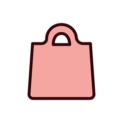 Poster - Isolated shopping bag line and fill style icon vector design