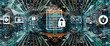 © Tierney - Data protection concept with abstract Tokyo night cityscape