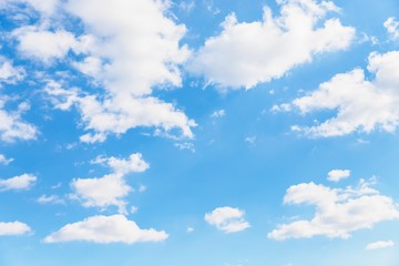 Wall Mural - Incredible blue sky with beautiful white clouds. Clouds floating on blue sky