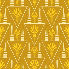 Wall Mural - seamless geometric pattern on a gold background Wallpaper texture vector illustration