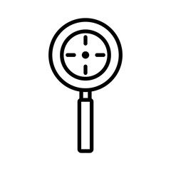 Sticker - magnifying glass on white background