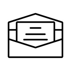 Sticker - envelope with open letter in white background