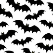 Vector seamless pattern with bats. Halloween illustration.