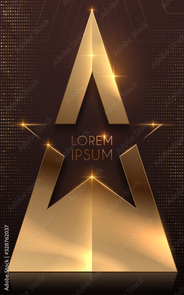Luxury gold star award template Stock Vector | Adobe Stock