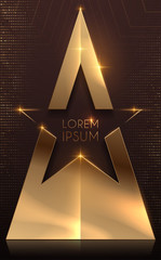 luxury gold star award template