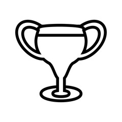 Poster - trophy gold in white background