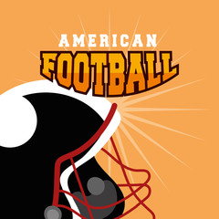 Wall Mural - american football sport poster with helmet