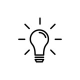 Fototapeta  - Lamp icon isolated on white background. Light bulb icon vector. Idea vector icon