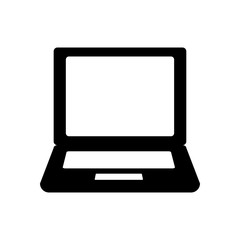 Isolated digital laptop silhouette style icon vector design