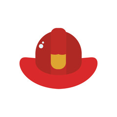 Poster - firefighter hat flat style icon vector design