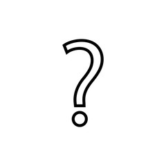 Question Icon isolated on white background. Question mark sign. help icon. Faq