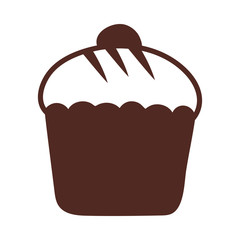 Wall Mural - delicious cupcake, line style icon