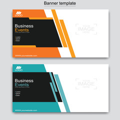 Abstract business banner template design.