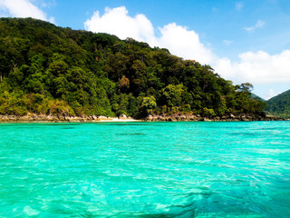 Beach and tropical sea, Surin Island, Phang-Nga Province, Thailand.