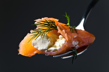 Smoked salmon , cream cheese and dill