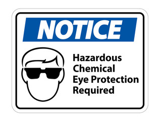 Hazardous Chemical Eye Protection Required Symbol Sign Isolate on White Background