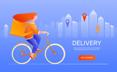 Wall Mural - courier delivery flat composition