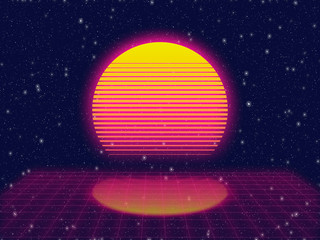 Wall Mural - Abstract retro background with space for your text. 1980s retro concept background
