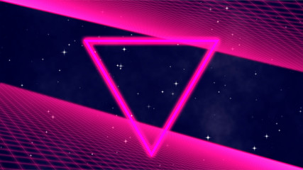 Wall Mural - abstract retro background with stars and grid. retro poster background