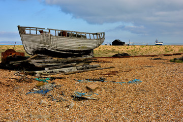 Naklejka na meble Another Derelict Boat Rotting on the Shingle at Dungeness