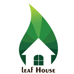 Wall Mural - LEAF HOUSE LOGO DESIGN TEMPLATE