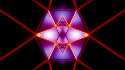 Wall Mural - colorful kaleidoscope style 3d render animation